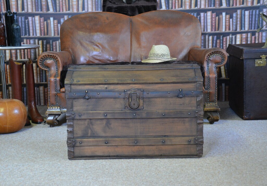 Antique Dome Steamer Trunk