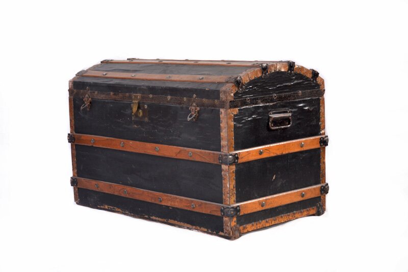 Antique Dome Top Steamer Trunk