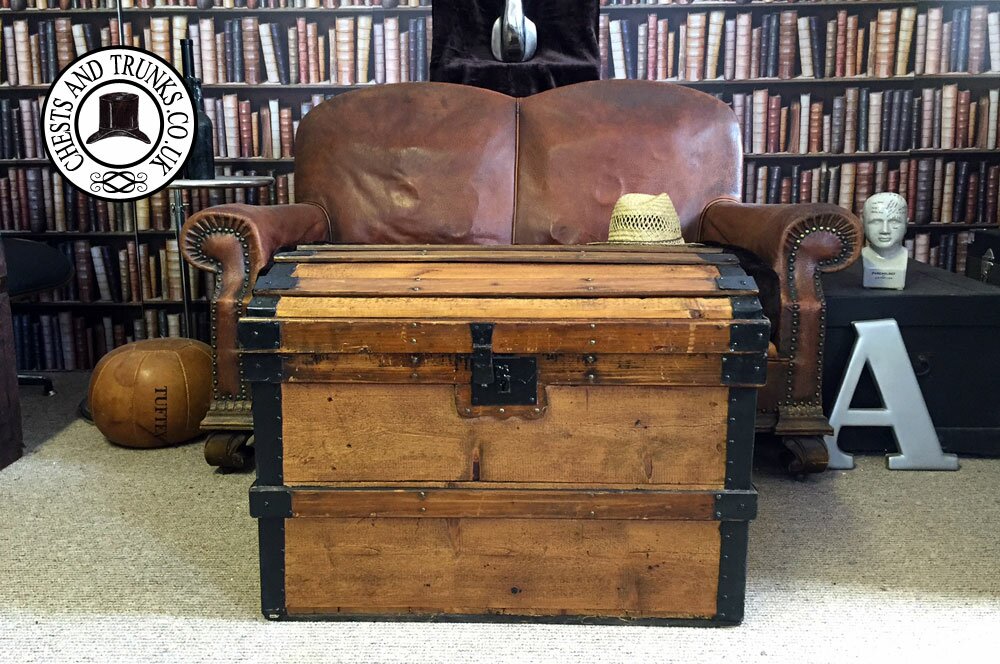 Antique Steamer Dome Trunk