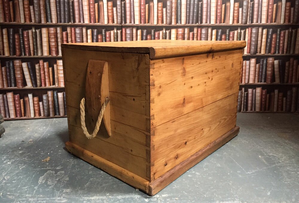 Antique Rope Handle Shipping Chest