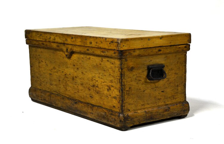 Antique Pine Blanket Box - Circa 1870-1900