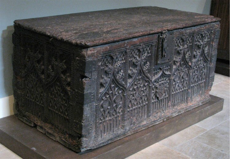 decorated wooden chest