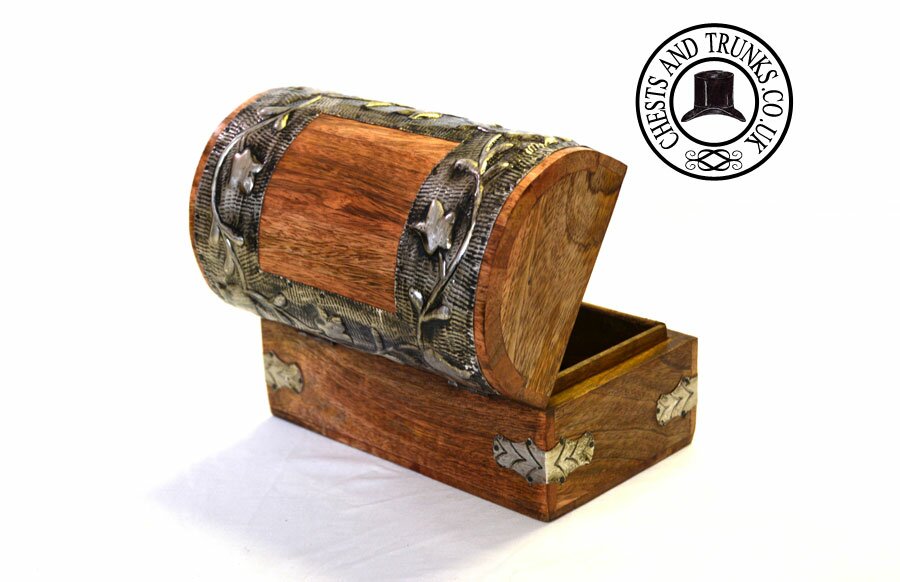 Dome Wood Trinket Box Trunk - Medium