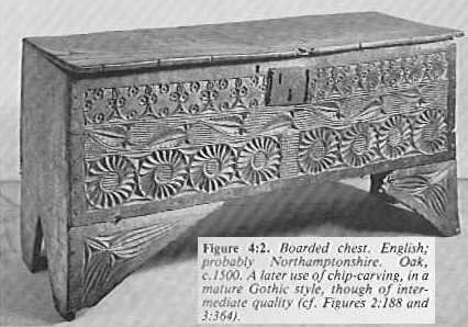 six board wooden chest