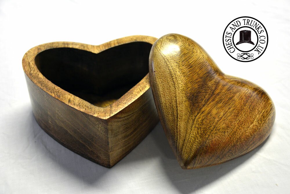 Wooden Heart Trinket Box - Small