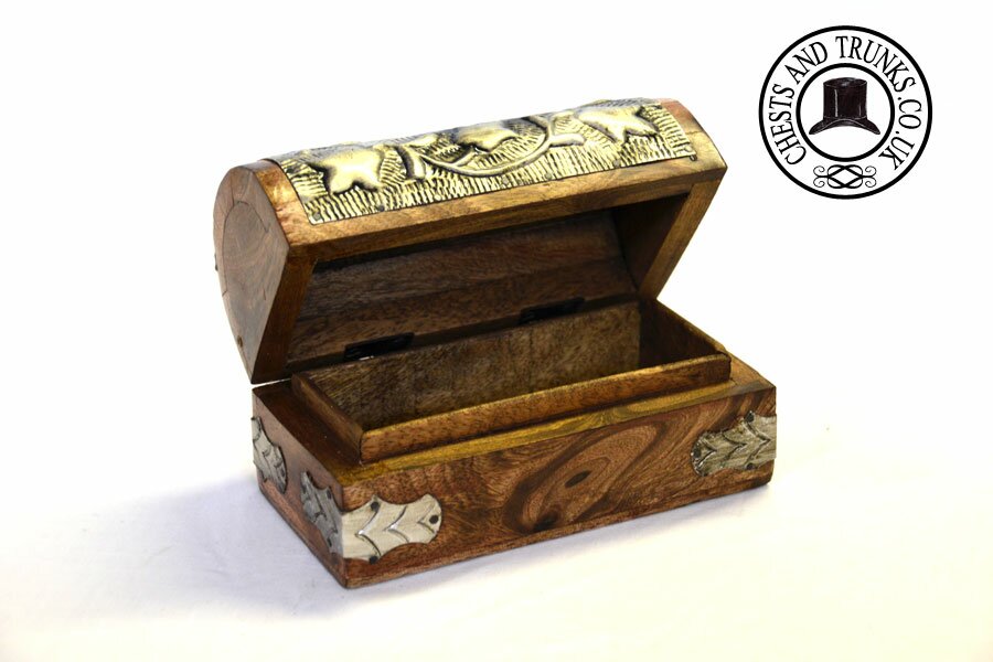 Dome Wood Trinket Box Trunk - Small