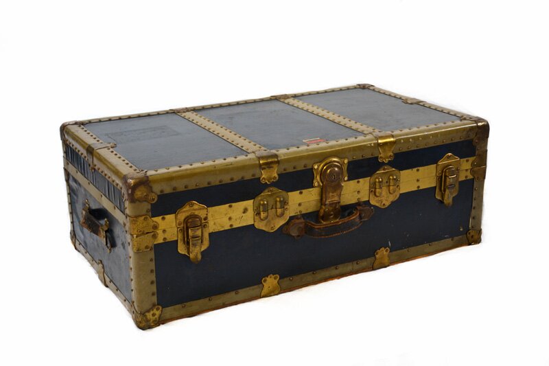 Shipping Trunk with metal details and decoration